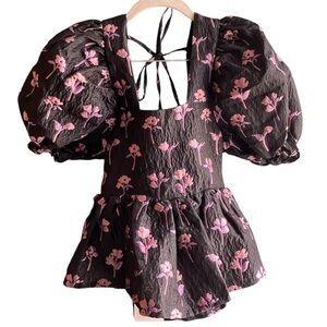 NWT Sister Jane Dream Chasse Floral Tie Back Top